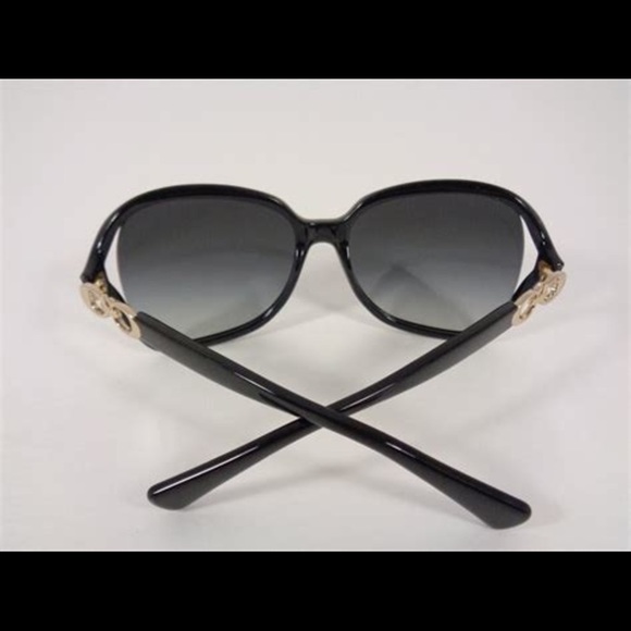 New w/Tag Coach Black Kissing C Square Sunglasses with Case & Cloth Below $195 - Picture 5 of 11